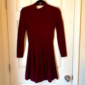 American apparel open back burgundy dress